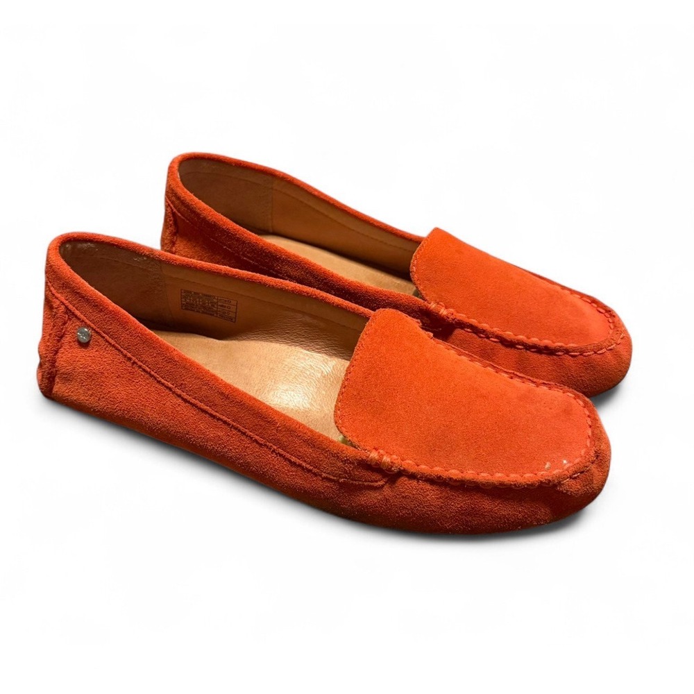 UGG Milana Women's 9 Orange Suede Moccasin Loafers Driving Shoes Slip On